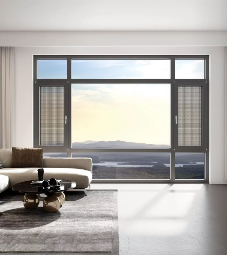 80窗纱一体平开窗