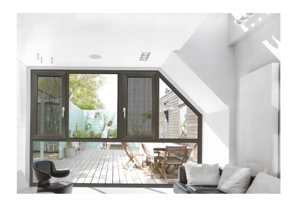 95窗纱一体平开窗